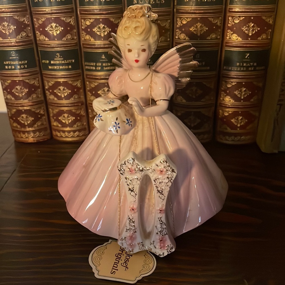 Josef Originals 11 year old sewing figurine